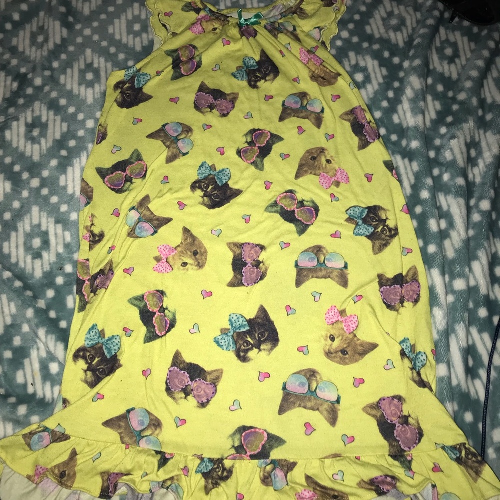 Pajama dress cats